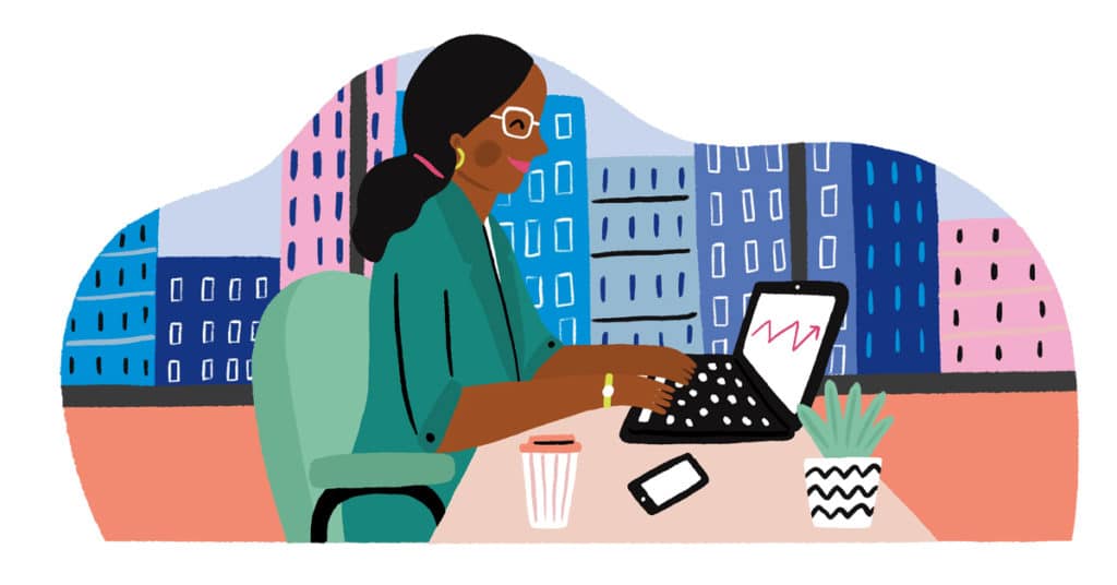 Woman working in office